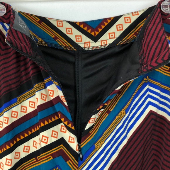 ASTR Y2K Wide Leg Chevron Pattern Cropped & Pleated Palazzo Pants - Size Medium - Picture 6 of 10